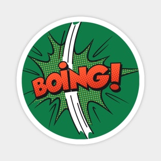 Boing Comic Book Text Magnet